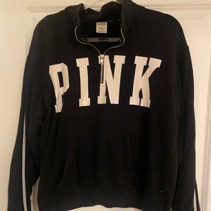 Pink 3/4 zip sweatshirt